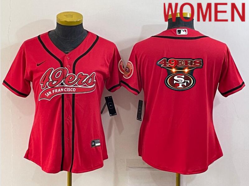 Women San Francisco 49ers Blank Red 2022 Nike Co branded NFL Jerseys1